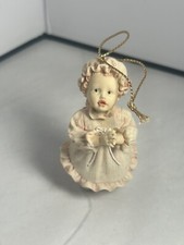 Ashton Drake Little Girl Kneeling in Prayer by Yolanda Bello Christmas Ornament