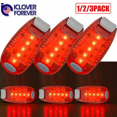 1-8PCS LED Night Safety Light Clip On Strobe Running Lights For Cycling Warning 