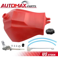 Fuel Tank with Cap and Fuel Petcock for Honda ATC185 ATC185S ATC200 ATC200S Red 