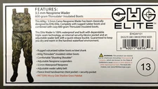 Size 13 EHG Elite Mossy Oak Shadow Grass Habitat Neoprene Waders NEW IN BOX