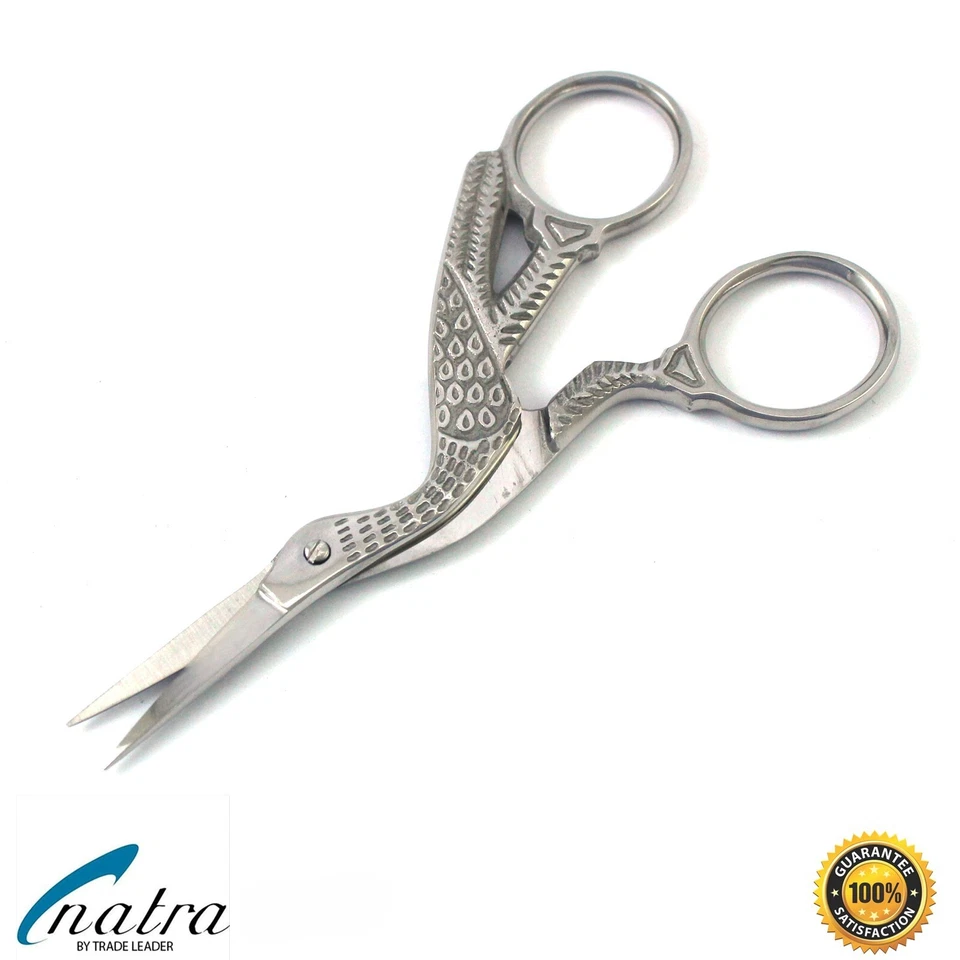 Storchschere Stickschere Fadenschere Nähenschere Handarbeitschere 9 cm Schere - Bild 4 von 4