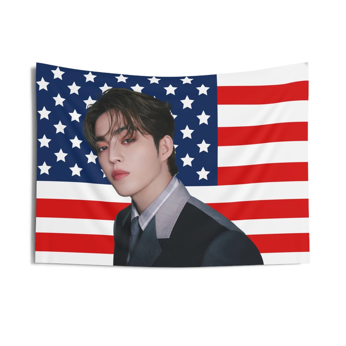 KPOP FLAG] SEVENTEEN SCOUPS AMERICAN FLAG FOR CONCERT, FANS DECOR