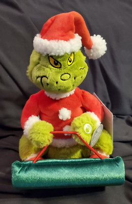 Dr Seuss's How The Grinch Stole Christmas Sledding Grinch Sound & Motion Plush