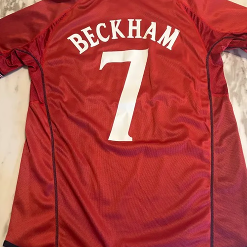 World Cup 2002 World Cup England #7 David Beckham Jersey M