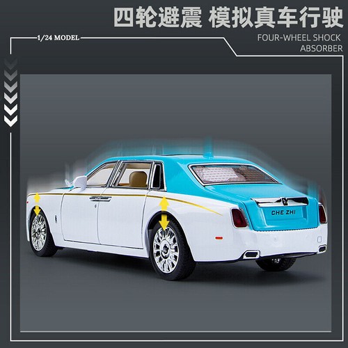 1:24 Rolls-Royce Phantom Diecast Model Car Scale Toy Car Kid's Toy Collection - Picture 9 of 16