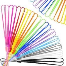 100 Pcs 7" Colorful Hand Wrist Strap Lanyard for Keys USB Flash Drive Keychain