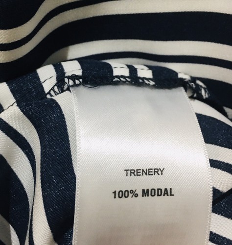 TRENERY Top Blouse Size XXL (AU 18) Nautical White Navy Stripe Modal Comfortable - Picture 7 of 7