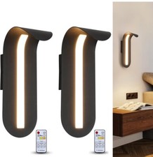 Modern Black Wall Sconce Set of 2, 12W LED Wall Sconce Set of Two, Hardwired