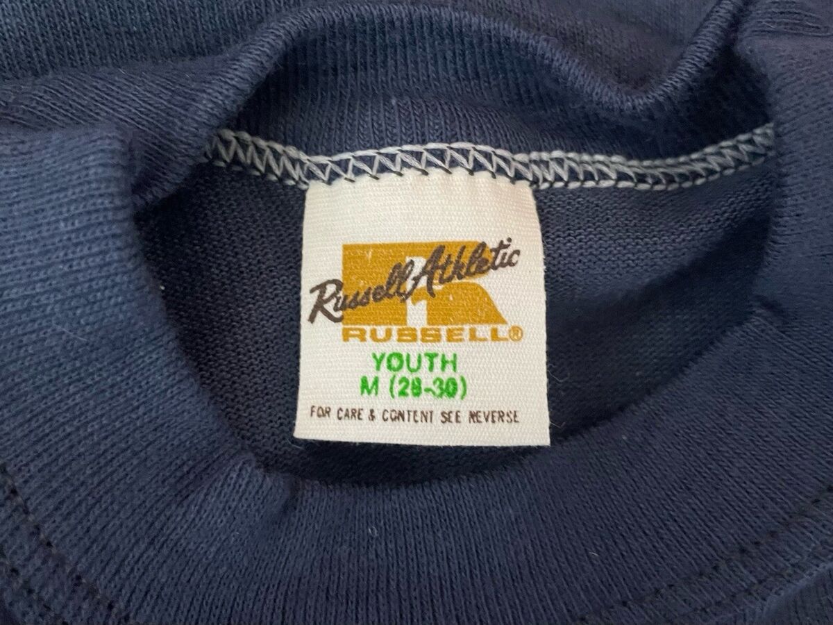 vintage russell athletic 70s gold tag t-shirt youth size vintage russell athletic 70s gold tag t-shirt youth size