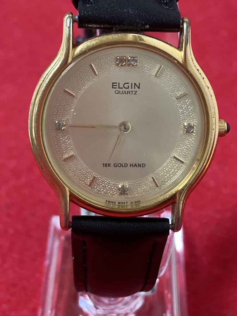 ELGIN 18 GOLD QUARTZ RARE FK-321 | eBay