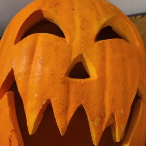 1993 Trendmasters 15" Jack O' Lantern Pumpkin Scary Foam Mold Halloween Vintage - Picture 8 of 8