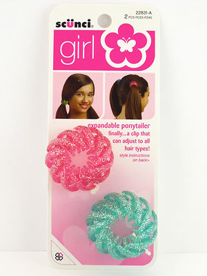 SCUNCI GIRL EXPANDABLE PONYTAILERS - 2 PCS. (22831-A)