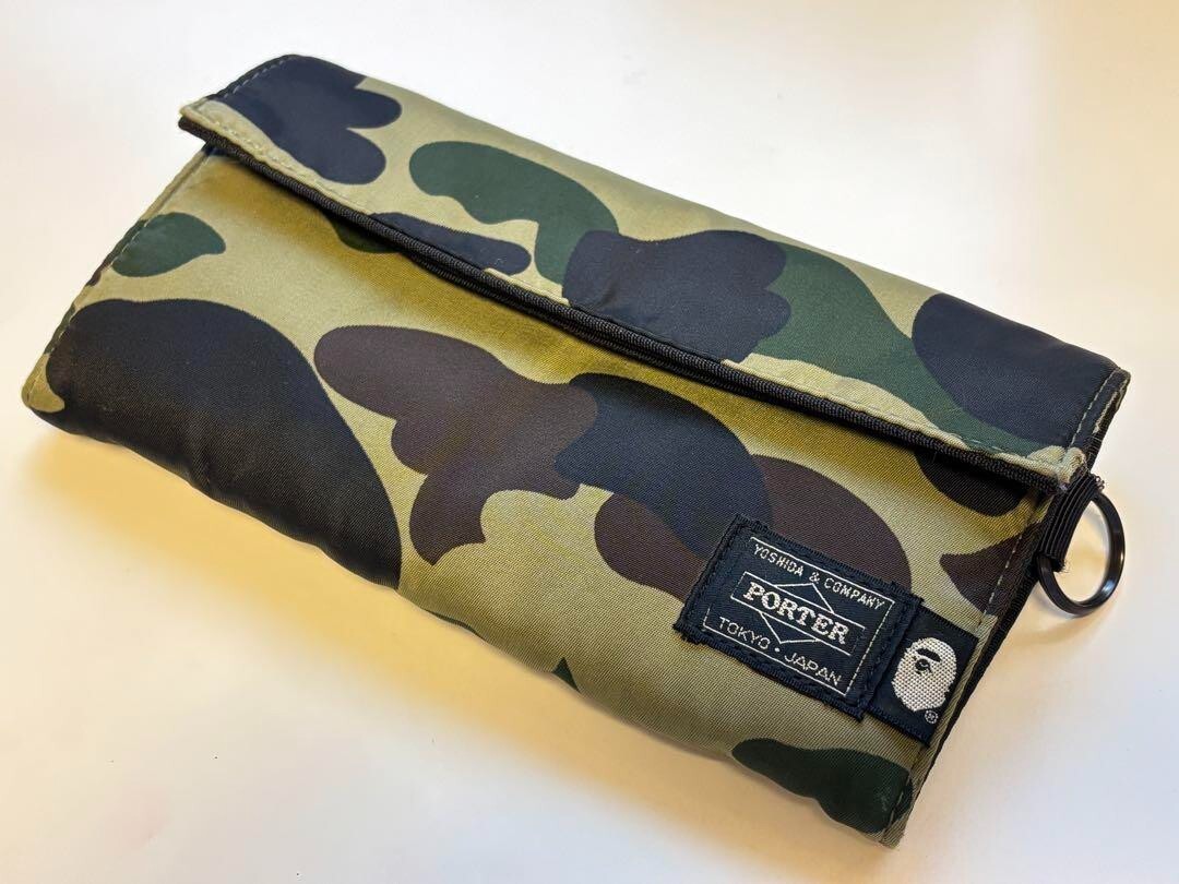 A BATHING APE BAPE x PORTER LONG WALLET 1ST CAMO Yoshida & CO