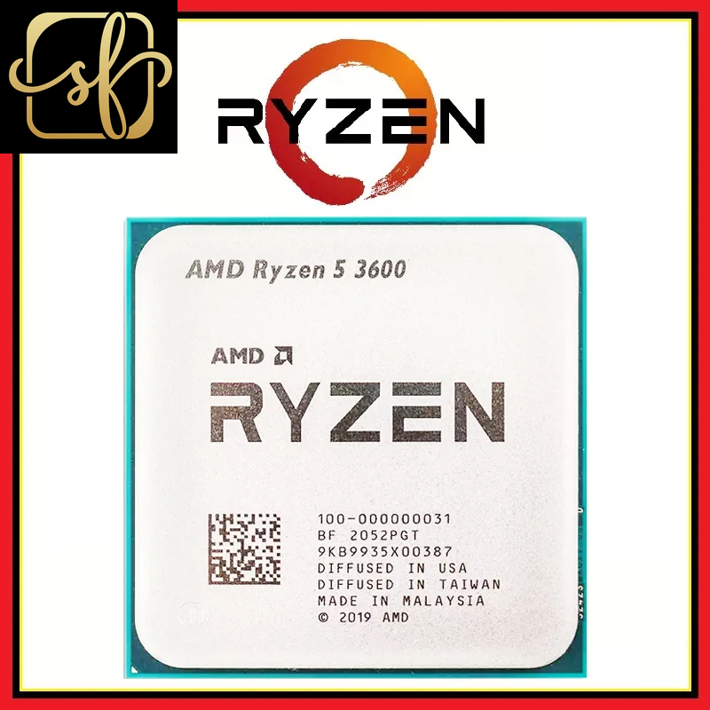 Ryzen 5 R5 3600 3.6Ghz 6-Core 12-Thread CPU Processor LGA AM4