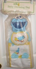 Vintage SESAME STREET COOKIE MONSTER Baby Dressing Bag ORGANIZER Holder