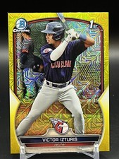 2023 Bowman Chrome Victor Izturis 1st Yellow Mojo Refractor /75 Guardians