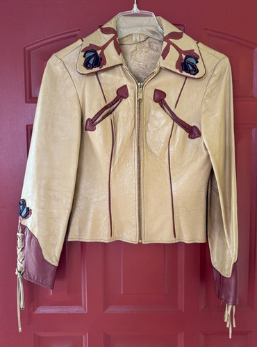 EAST WEST MUSICAL INSTRUMENTS VINTAGE 70s LEATHER RODEO JACKET