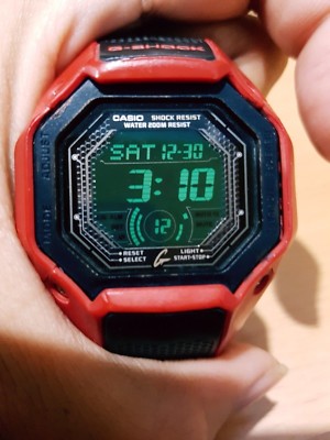 G-Shock Vintage Polygon Slim G-056 Black 'n Red Solar Digital
