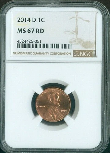 2014-D Lincoln Cent NGC MS67 RD Quality