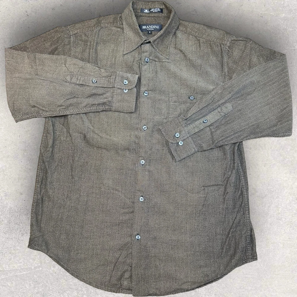 Camisa Brandini Le Collezioni Abotonada Talla MedianaL Manga Larga Marrón Foto 2 de 4