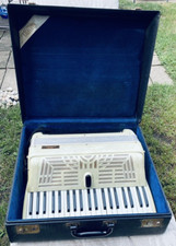 Excelsior 120/41 Button Piano Accordion Case Pearl Vintage Instrument ART DECO