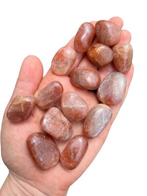 Sunstone Moonstone Tumbled Stone (Grade AAA) Sunstone Moonstone from India