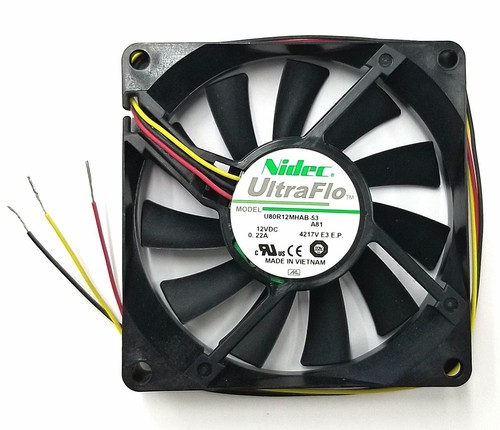 Ventola NIDEC UltraFlo 80mm 12V DC - Ball Bearing, 0.90A, 4 Pin, 6000 RPM - Per PC O Elettrodomestici - Foto 9
