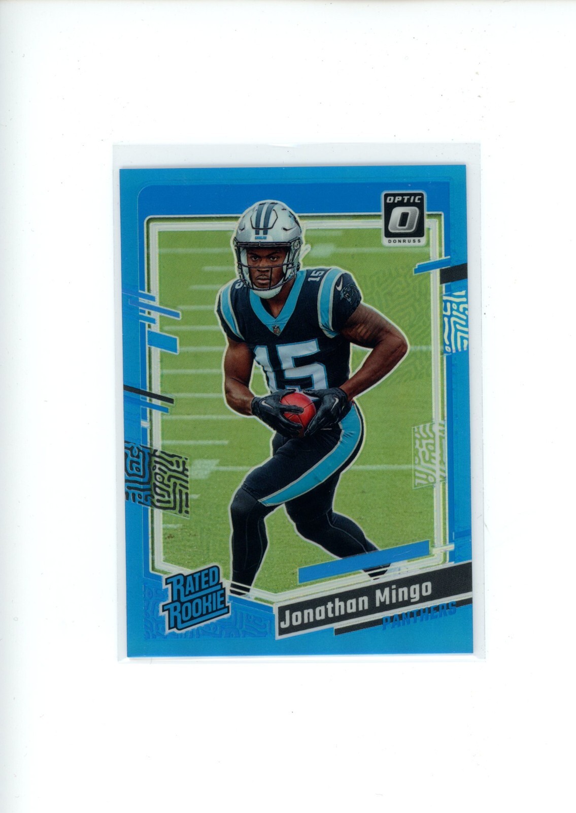 2023 Donruss Optic Jonathan Mingo #215 Rated Rookie Aqua Prizm 218/299