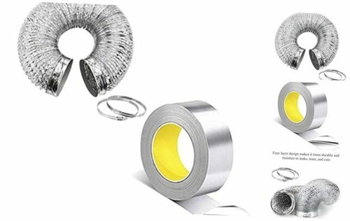 Achetez Tuyau De Ventilation De Sécheuse À Papier D'aluminium, 10Ft 4  Pouce, Comprend 2 Pinces À Vis Et Amp; Aluminium En Ligne Dans Martinique.  185248684270