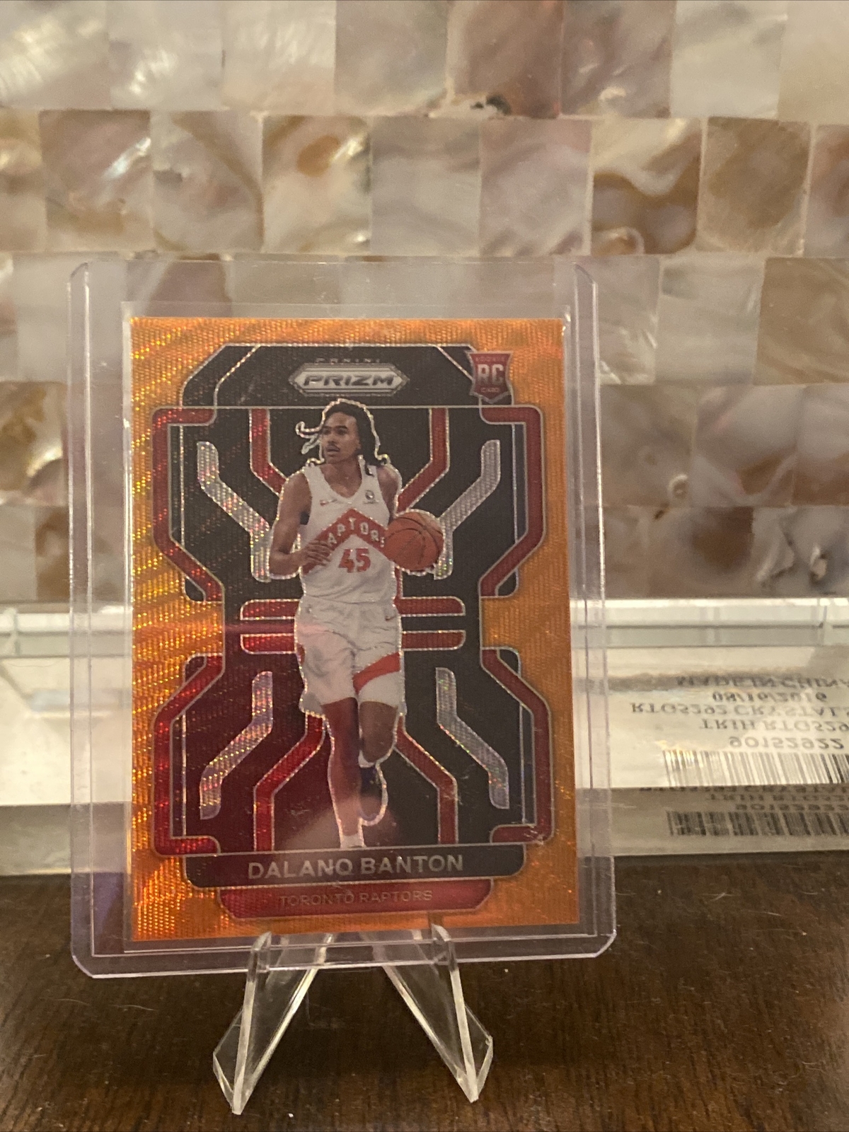 2021-22 Prizm DALANO BANTON RC Orange Wave Holo /60