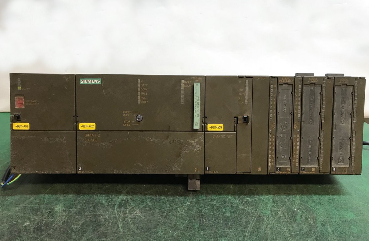 専用【17】 10405 SIEMENS CPU 318-2 PROCESSOR MODULE ASSY W/ 5 MODULES 6ES7