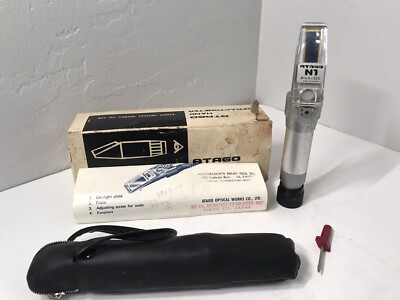 Atago N1 Hand Refractometer Brix 0-32% Made In Japan With Case
