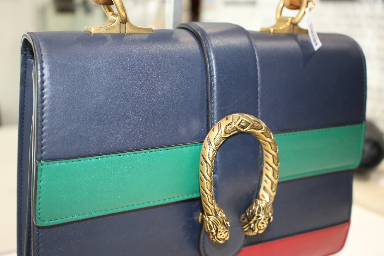 GUCCI Gucci Tri Color Leather Large Dionysus Bamboo Top Handle Bag image 2