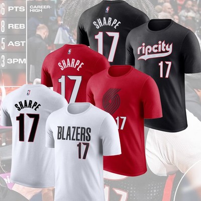 Shaedon Sharpe #17 Portland Trail Blazers Name & Number FAST SHIPPING for Fans