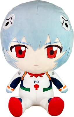 EVANGELION NEW MOVIE - REI PLUG SUIT SITTING PLUSH 12'' Authentic GE - IN STOCK!