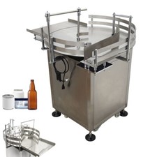 31.5" Automatic Bottle Accumulation Table Bottle Unscrambler Rotary Transfer110V