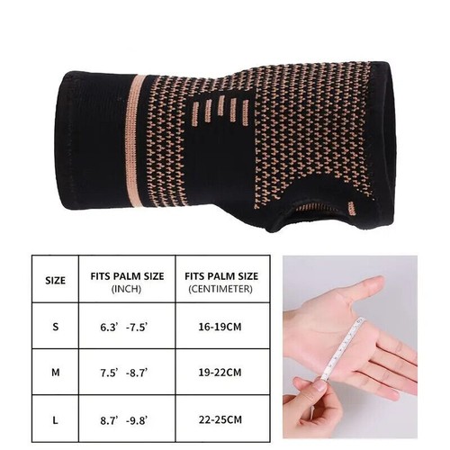 Copper Arthritis Compression Gloves Hand Wrist Support Joint Carpal Tunnel Pain* - Picture 4 of 22