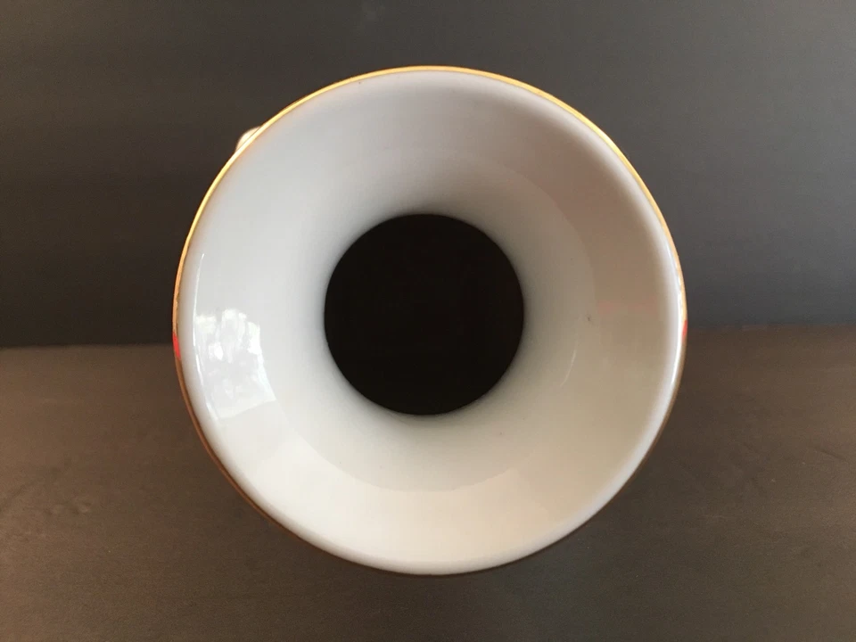 Jarrón estilo Imari de colección diseño floral oriental japonés con adornos dorados Japón 10 1/2" Foto 4 de 4