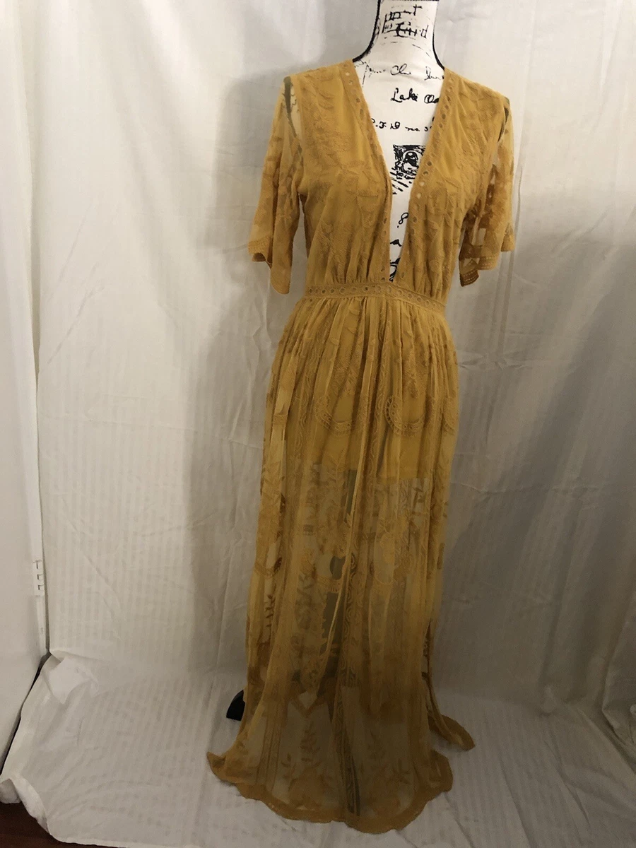 Honey punch lace store maxi romper