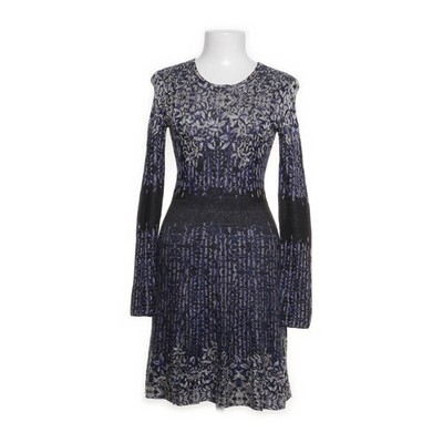 Bcbgmaxazria, Kleid, Größe: XXS, Blau/Schwarz/Weiß, Seide, Damen #0H4