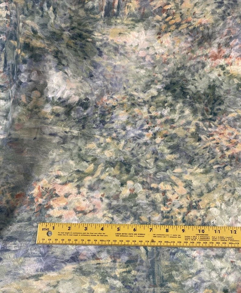 Tela de lona acuarela estilo impresionista 56" x por yarda Foto 2 de 2