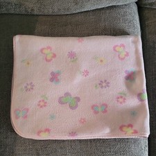 Vtg Target Circo Pink Butterfly Flower Print HTF, RARE, Crib Blanket, Lovey