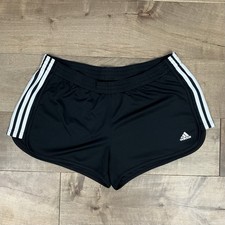 Adidas Women  s Size XL Climalite Black  White Athletic Running Shorts 3 Stripes