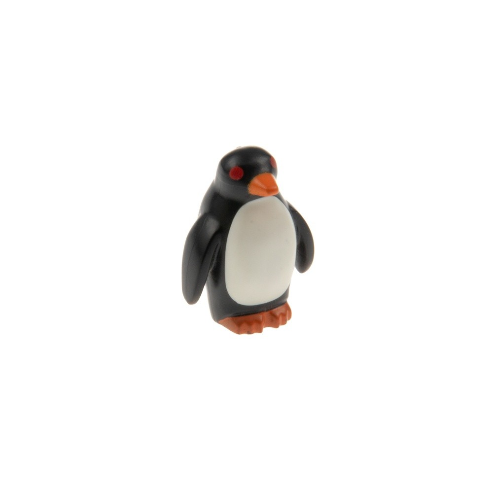1X Lego Animal Penguin Black White Flippers Beak Feet Orange 26076PB02