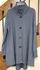 Soft Surroundings Parisienne Knit Jacket A Line Gray SZ. Med NWOT.