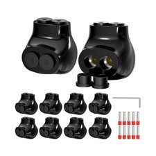 Joinfworld 2 Port Insulated Multi Tap Connector Aluminum to Copper Wire Conne...