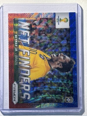 2014 Panini Prizm World Cup Net Finders Blue & Red Wave Prizm Neymar Jr #5