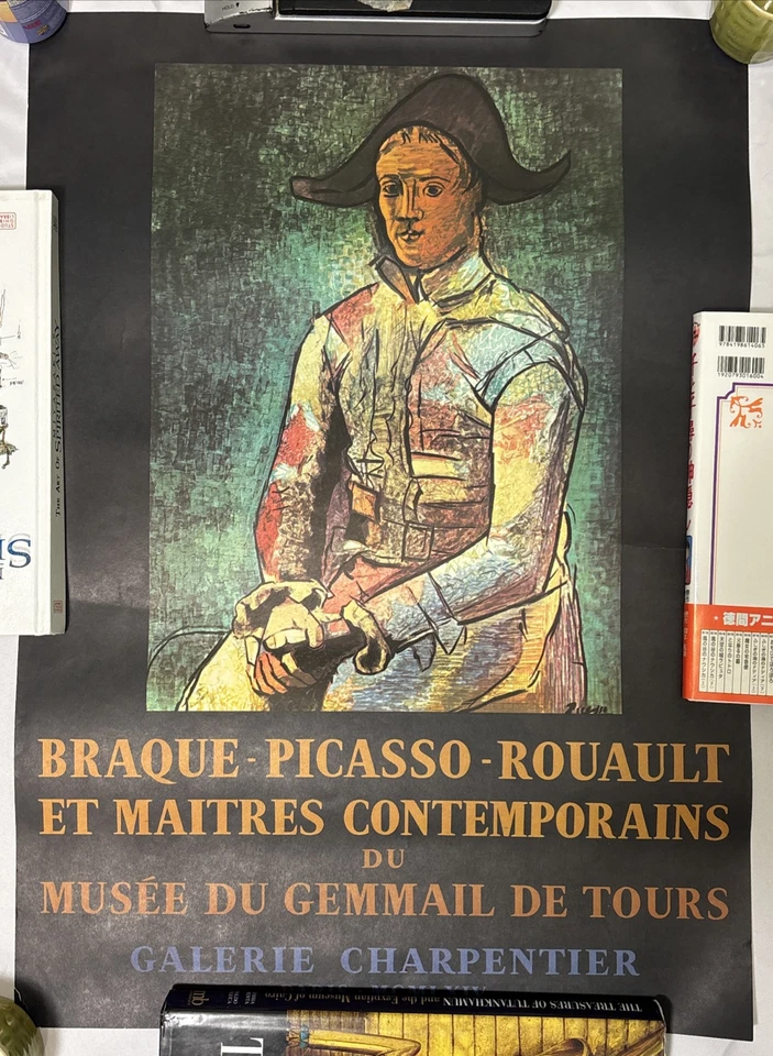 Vintage 1964 Pablo Picasso Musée du Gemmail de Tours Exhibition Poster 28"x20" - Image 4 of 4