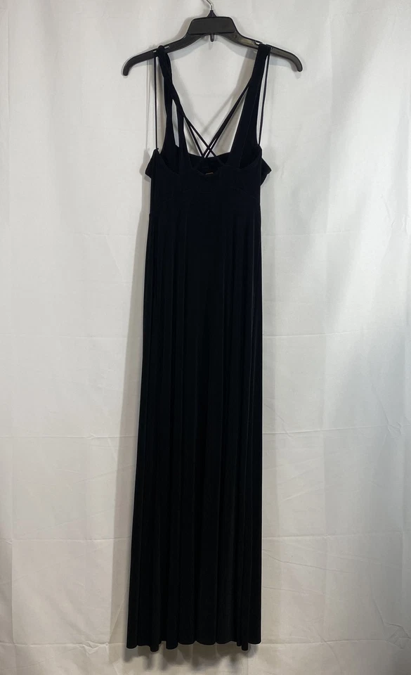 Maxi vestido para mujer Free People negro con tiras talla mediana nuevo con etiquetas Foto 2 de 4