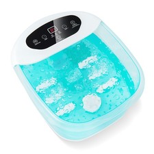 Foot Spa Massager Foot Bath Soak Tub w/ Heat Bubble Massage Beads Lake Blue